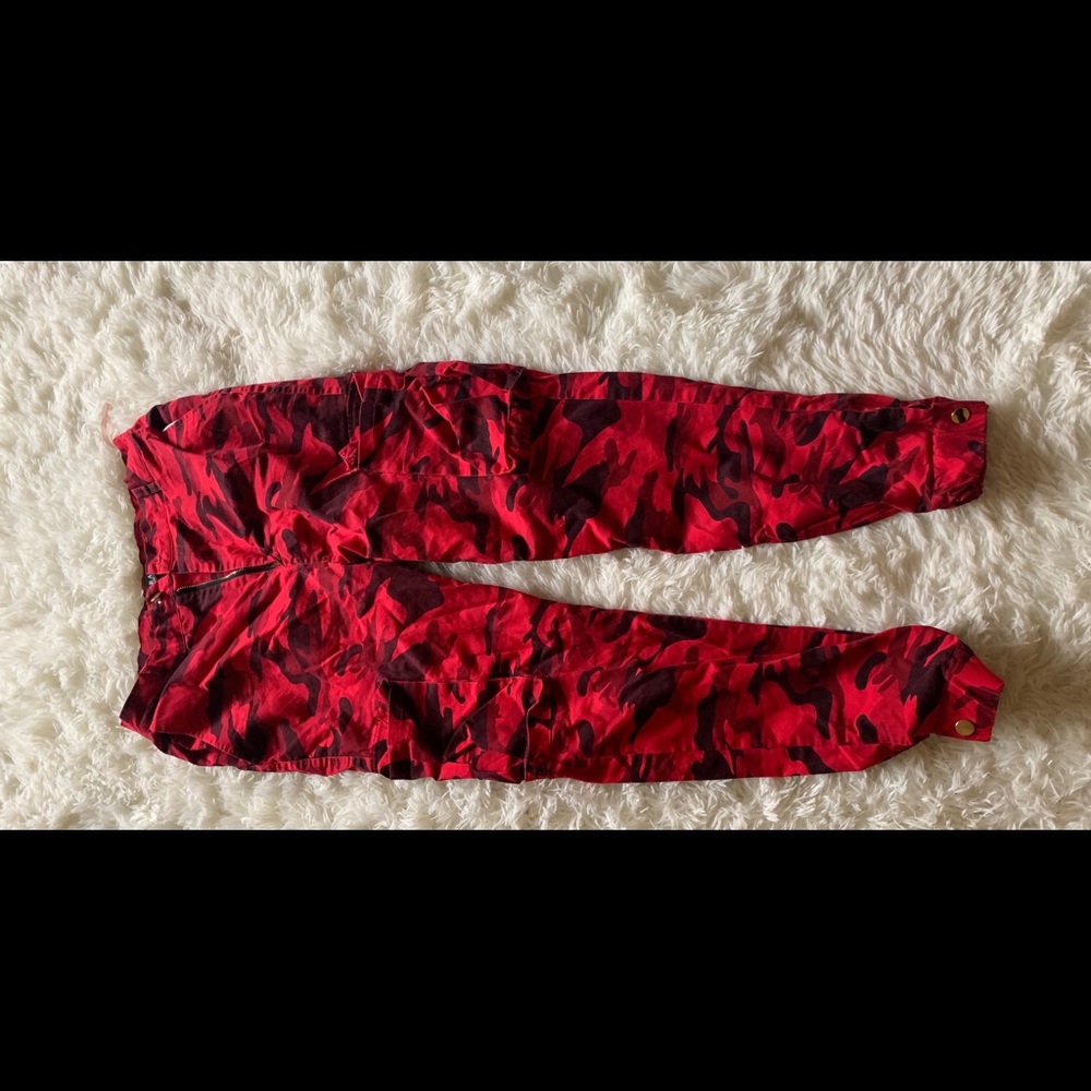 Red Camouflage Akira Pants